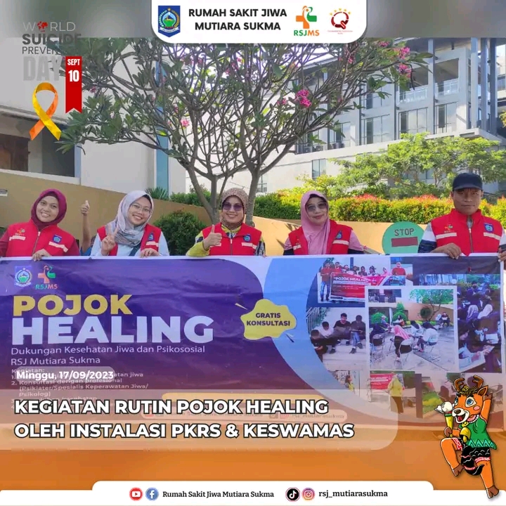 KEGIATAN RUTIN POJOK HEALING OLEH INSTALASI PKRS & KESWAMAS
